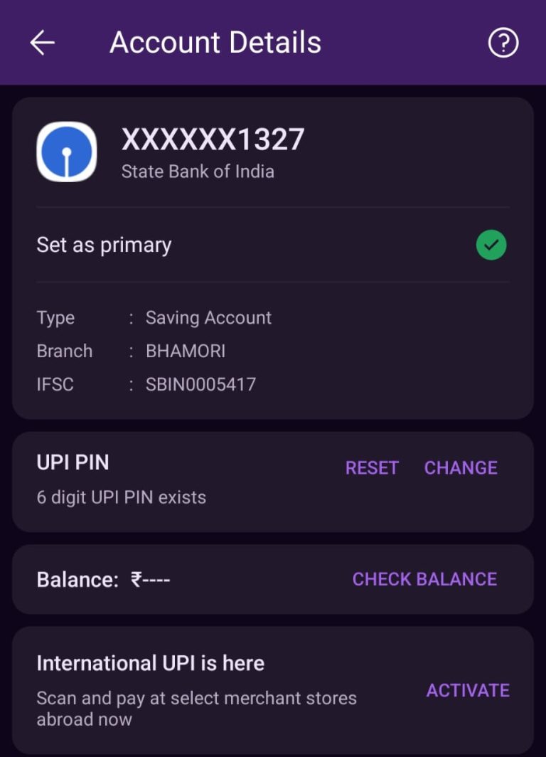 Phonepe upi pin reset or change